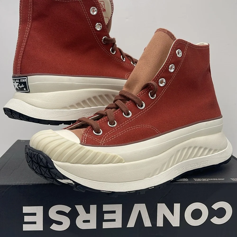Converse Men’s CHUCK 70 AT-CX HI RITUAL RED/CLAY POT/RED OAK A06119C Platforms